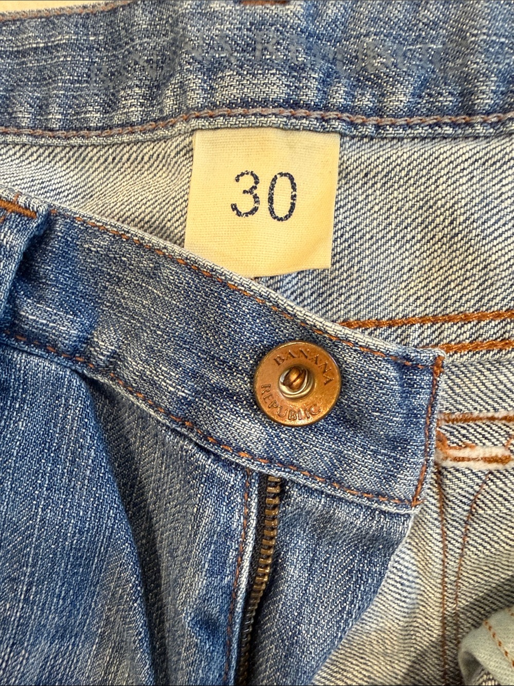 Banana Republic Straight Leg Jeans in Light Blue Denim
